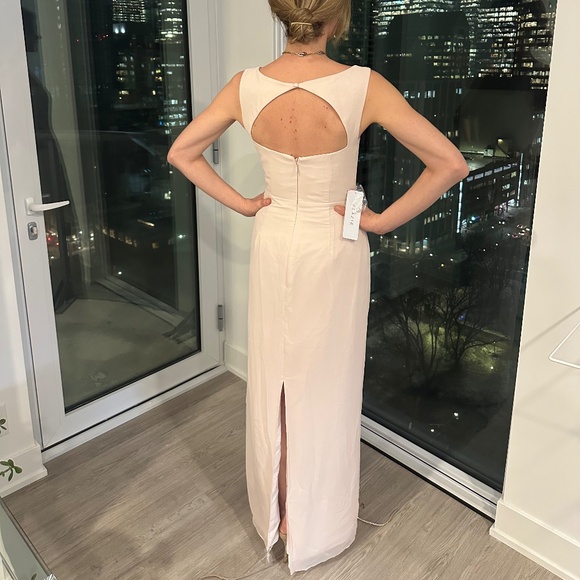 Beautiful Classic Blush Pink Chiffon Formal or Bridesmaid Dress - Picture 4 of 6